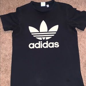 Black adidas trefoil tee